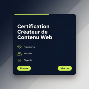 Certification Créateur de Contenu Web